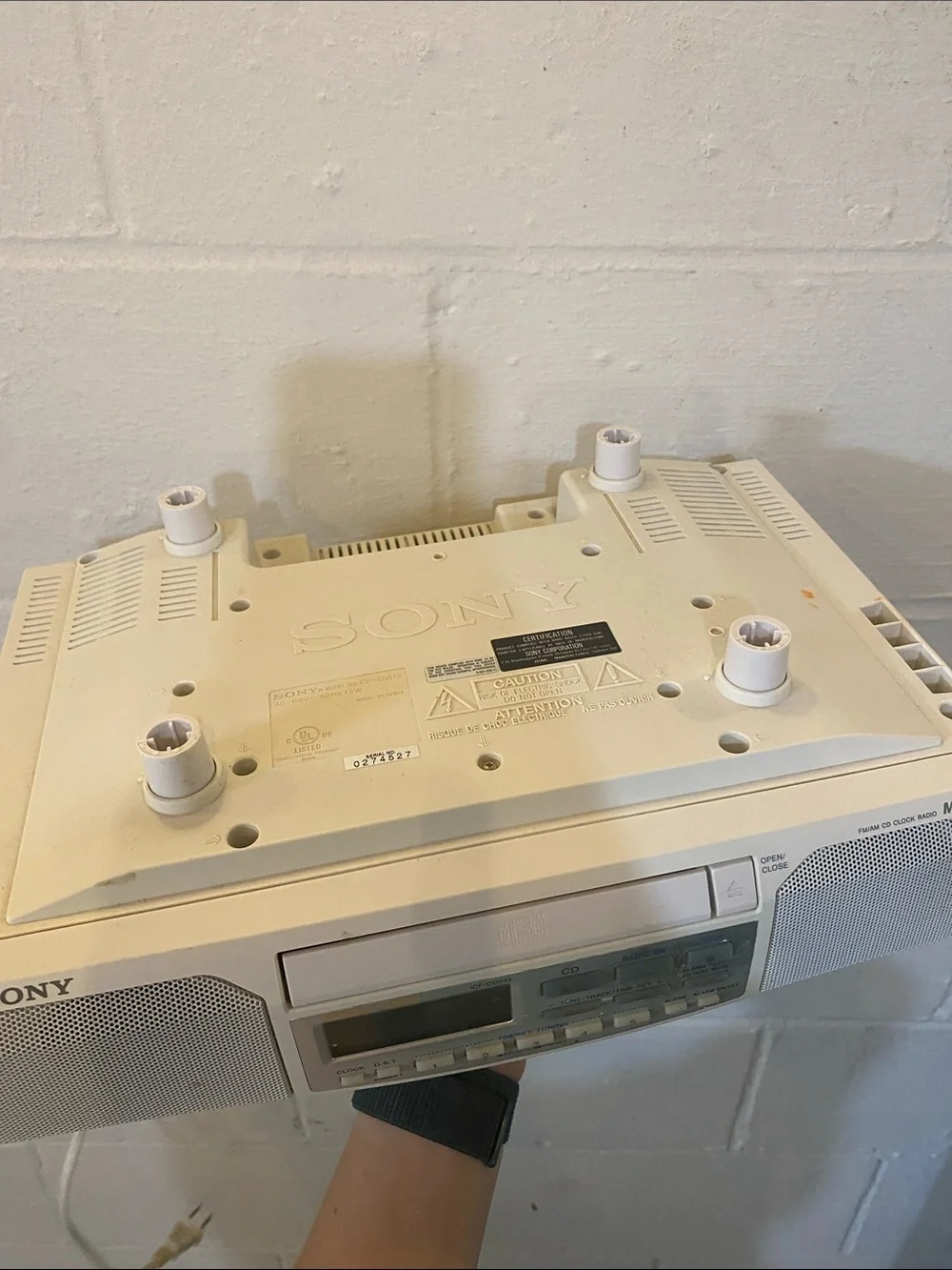 Sony White Portable CD Stereo with Dual Speakers